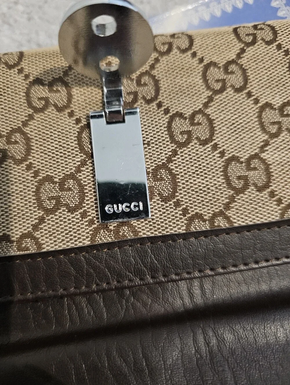 Brown GG Trifold Wallet